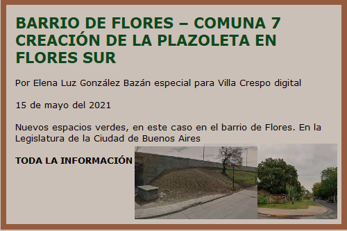 PLAZOLETA FLORES SUR